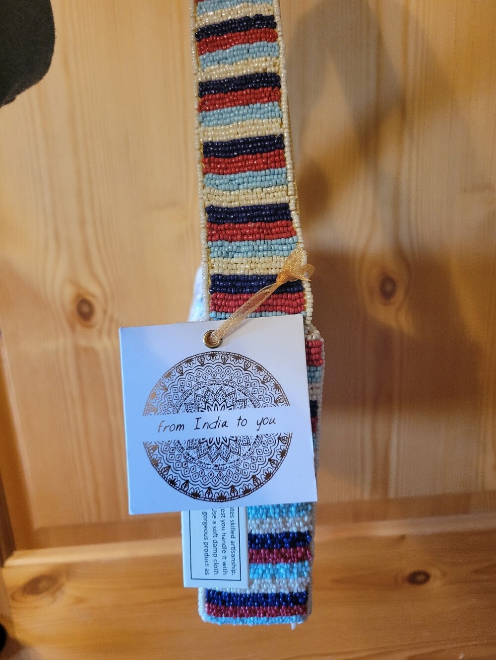 NWT Travel Adventure NEW YORK ROUTE 66 Beaded bag Handmade in India TikTok Viral - Picture 3 of 8
